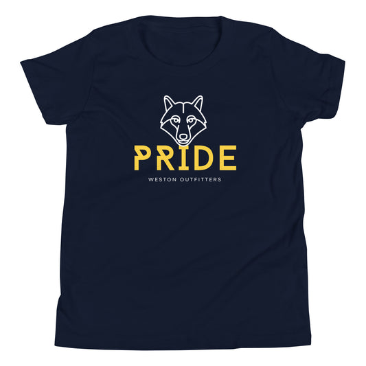 Wolf Pride, Navy Youth Short Sleeve Tee